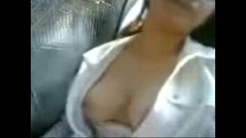 Girl Breast Press In Bus